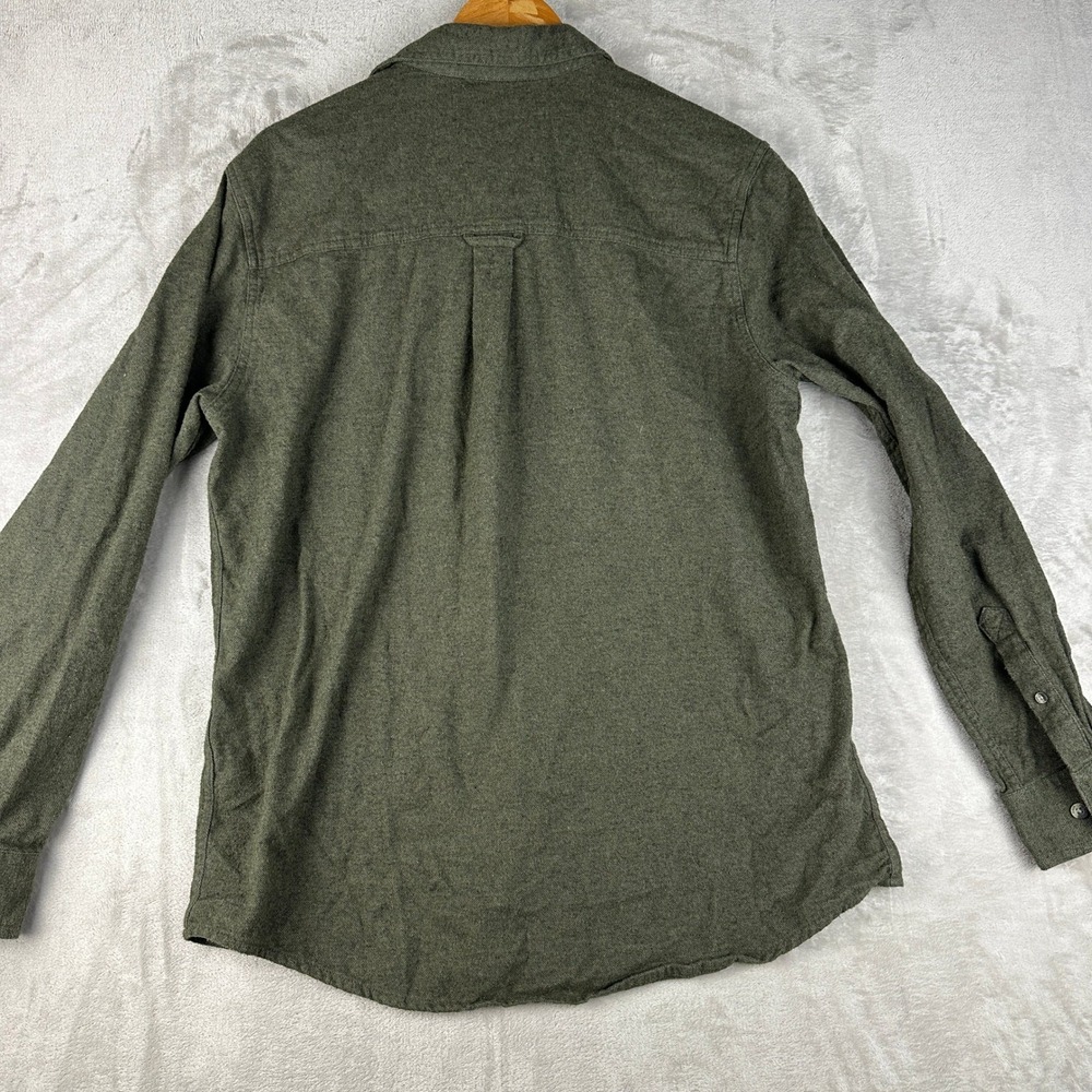 CQR Heritage Flannels Original Mens Button Up Shirt Green Medium Cotton - Picture 3 of 9